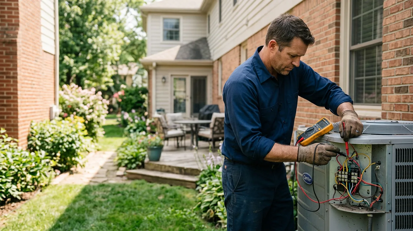 HVAC technician working near Monroe, OR